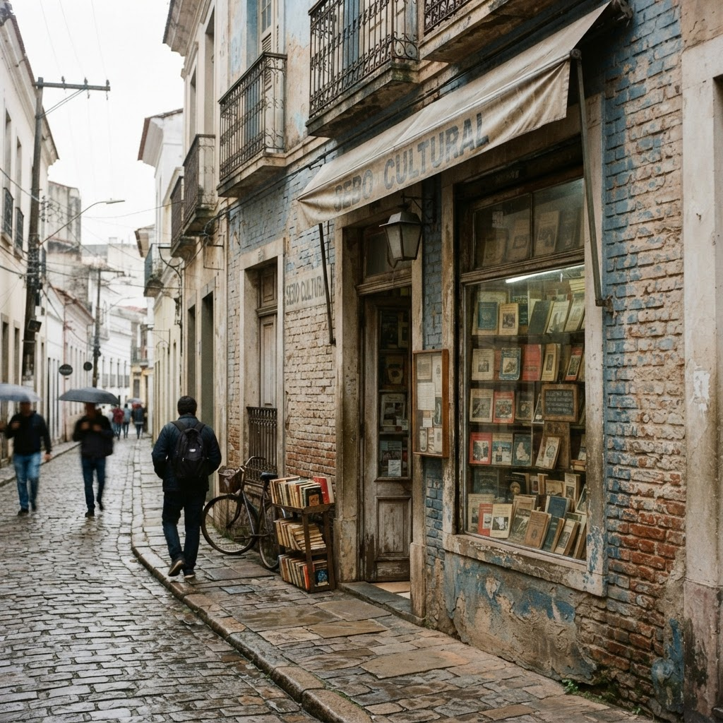 Fachada da Livraria Operária no Centro Velho